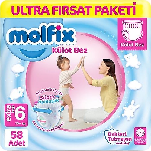 Molfix Pants Extra Large 6 Boy Külot Bebek Bezi 58'li