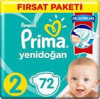 Prima Aktif Bebek 2 Beden Bebek Bezi 72'li