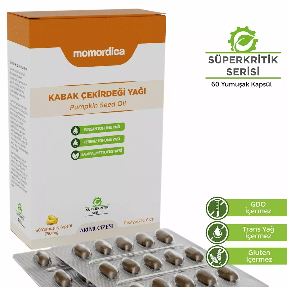 Momordica Kabak Çekirdeği Yağı 60 Kapsül