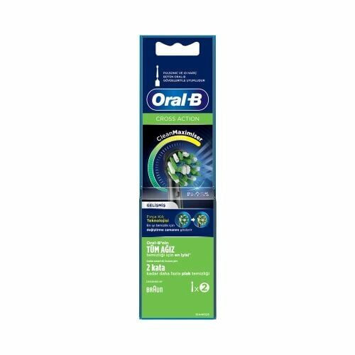Oral-B Pro Cross Action 2 Kata Kadar Daha Fazla Plak Giderme Daha Sağlıklı Diş Etleri - 1x2 Yedek