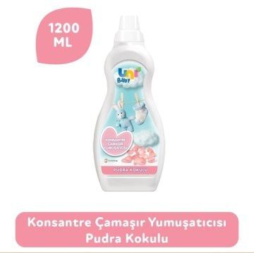 SKT:02/2024 Uni Baby Konsantre Çamaşır Yumuşatıcısı Pudra Kokulu 1200 ml