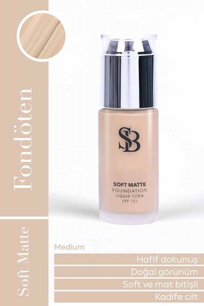 Selin Beauty Soft Matte Fondöten Medium SPF15 40 ml