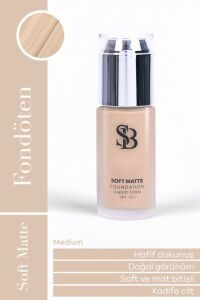 Selin Beauty Soft Matte Fondöten Medium SPF15 40 ml