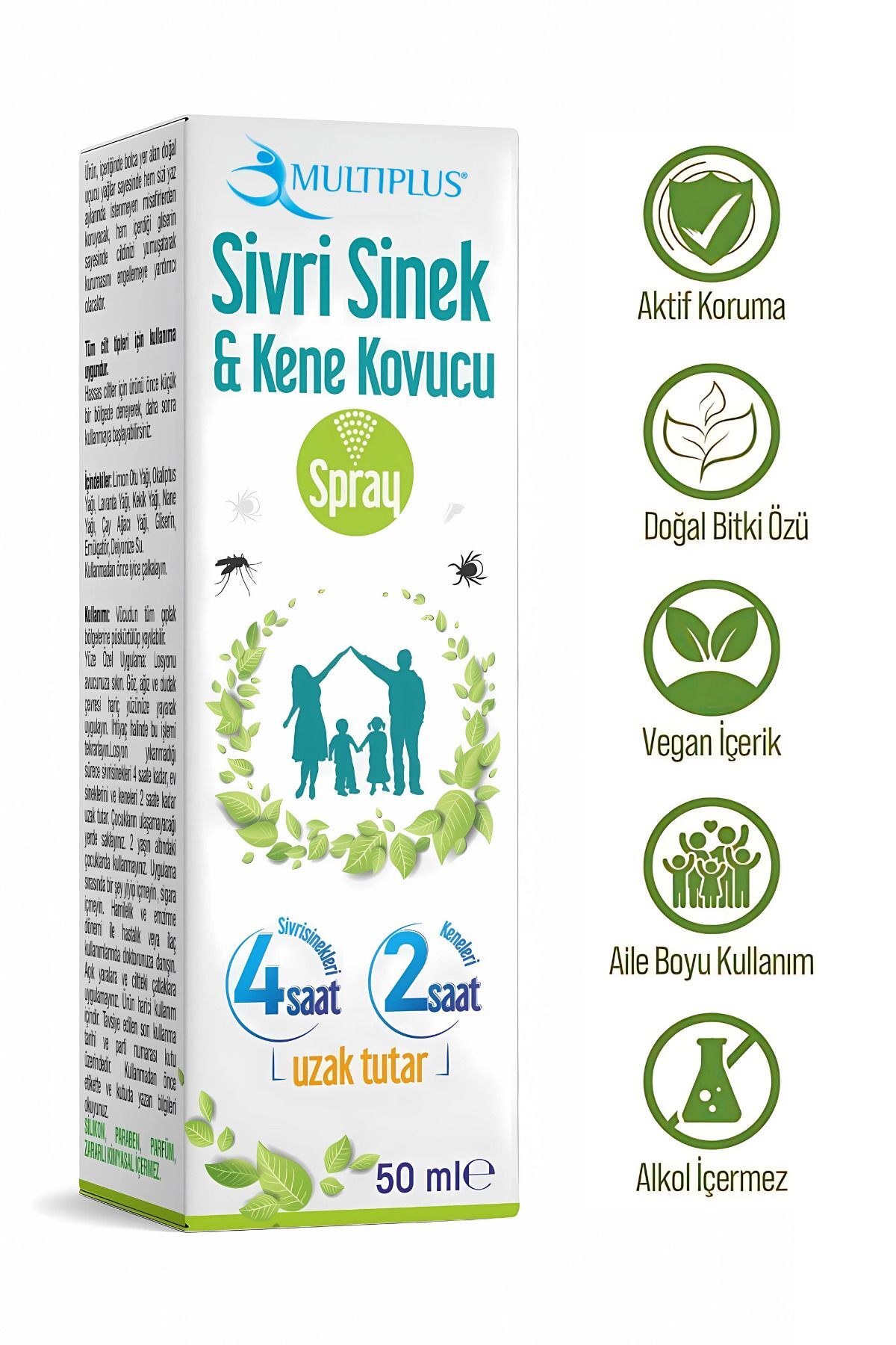 Multiplus Sivrisinek & Kene Kovucu Sprey 50 ml