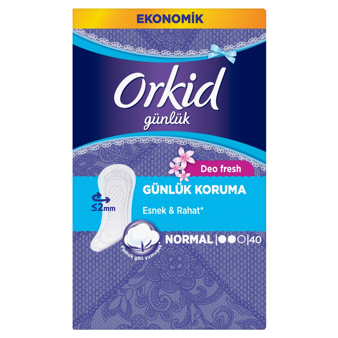 Orkid Günlük Koruma Fresh Normal Hijyenik Kadın Pedi 40'lı