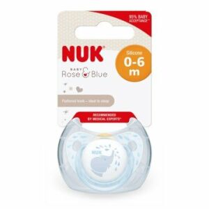 Nuk 726034 Baby Rose & Blue Latex Emzik (Kutulu) 0-6 Ay Mavi
