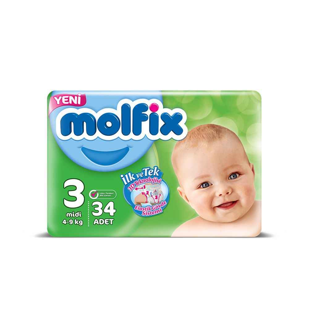 Molfix No:3 İkiz Paket Midi 4.9 kg 30'lu