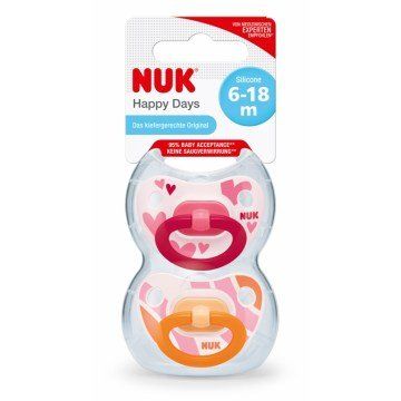 Nuk Happy Days Silikon Emzik 6-18 Ay 2'li