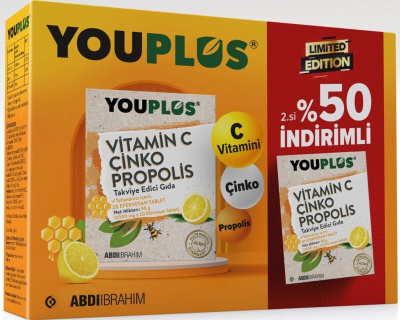 YOUPLUS VIT C CINKO PRP 20 EF TB 2.50 IND KOFRE