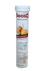 Boos+ Portakal Aromalı Kalsiyum+Vtamin D+K 20 Efervesan Tablet