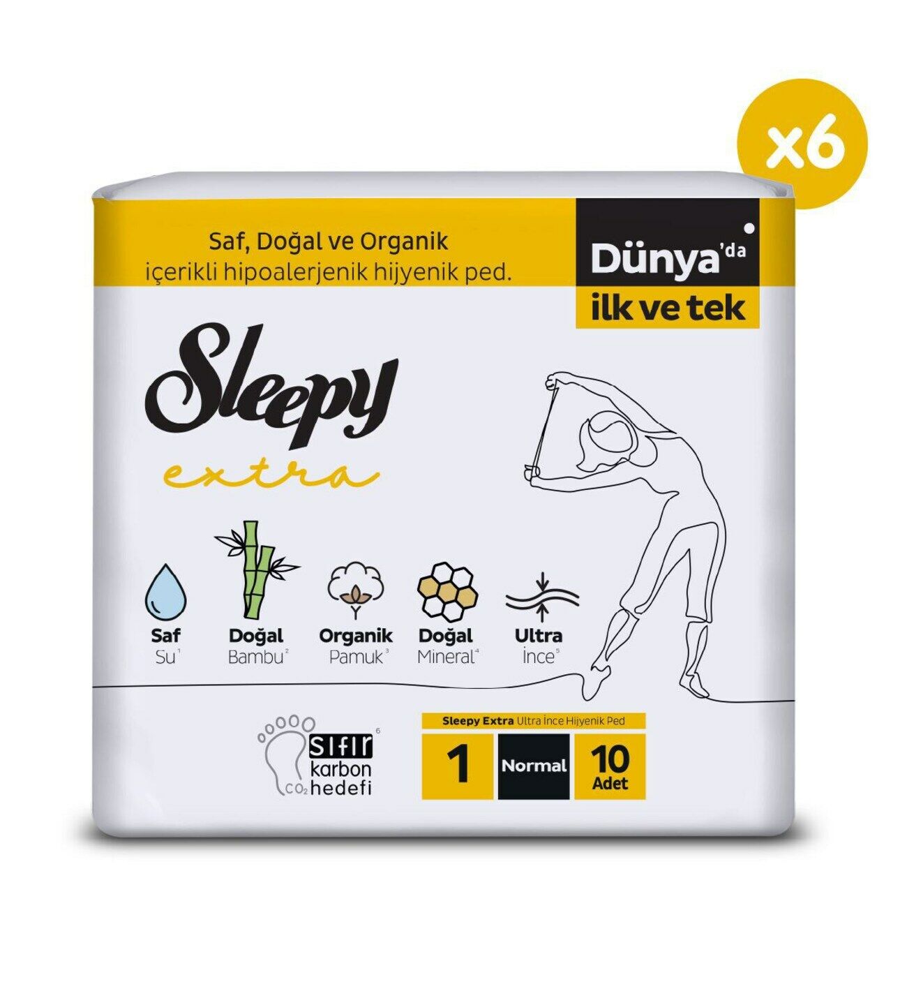 Sleepy Extra Ultra İnce Hıjyenik Ped Normal No: 1 48'li