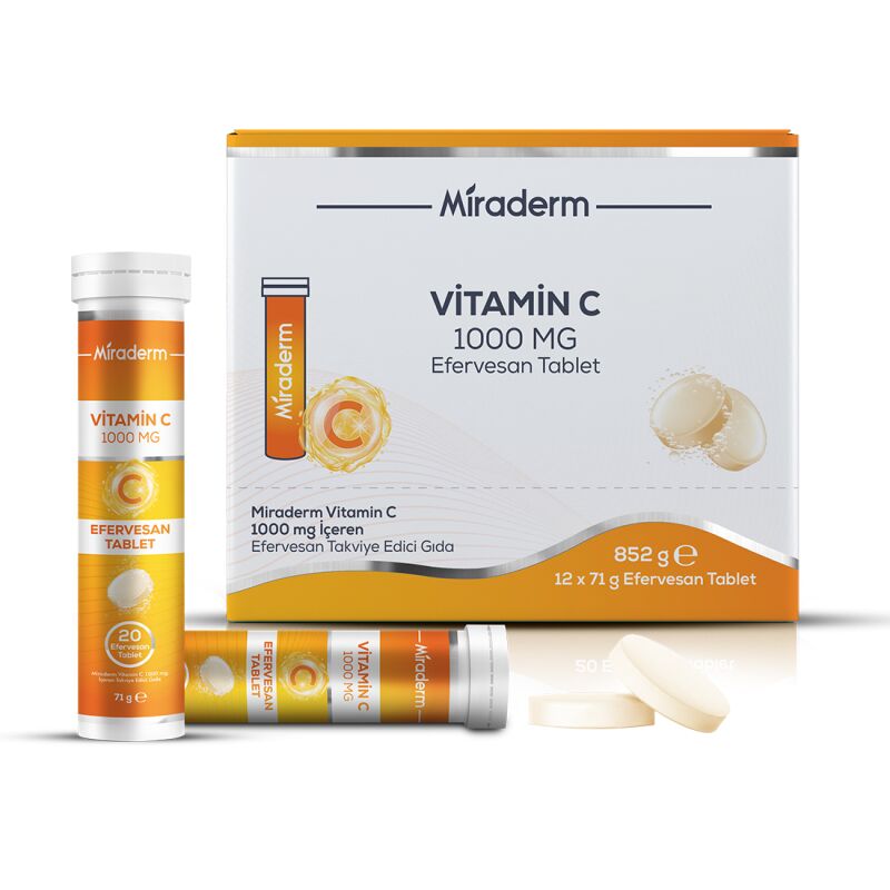 VITAMIN C 1000 MG EFERVESAN 20 TABLET MIRADERM