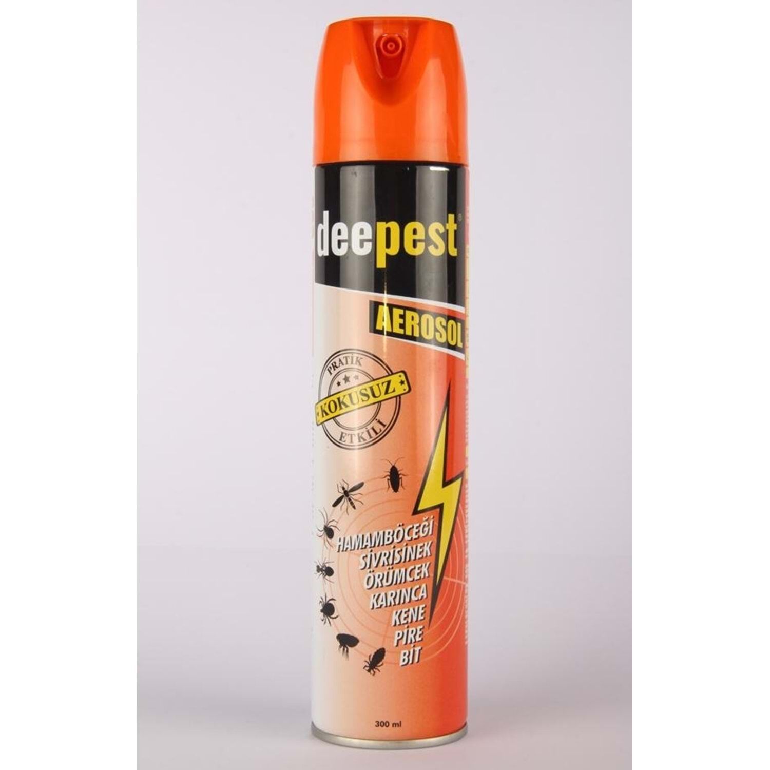 Deepest Aerosol Hamamböceği Kene ve Bit İlacı Kokusuz Formül 300 ml