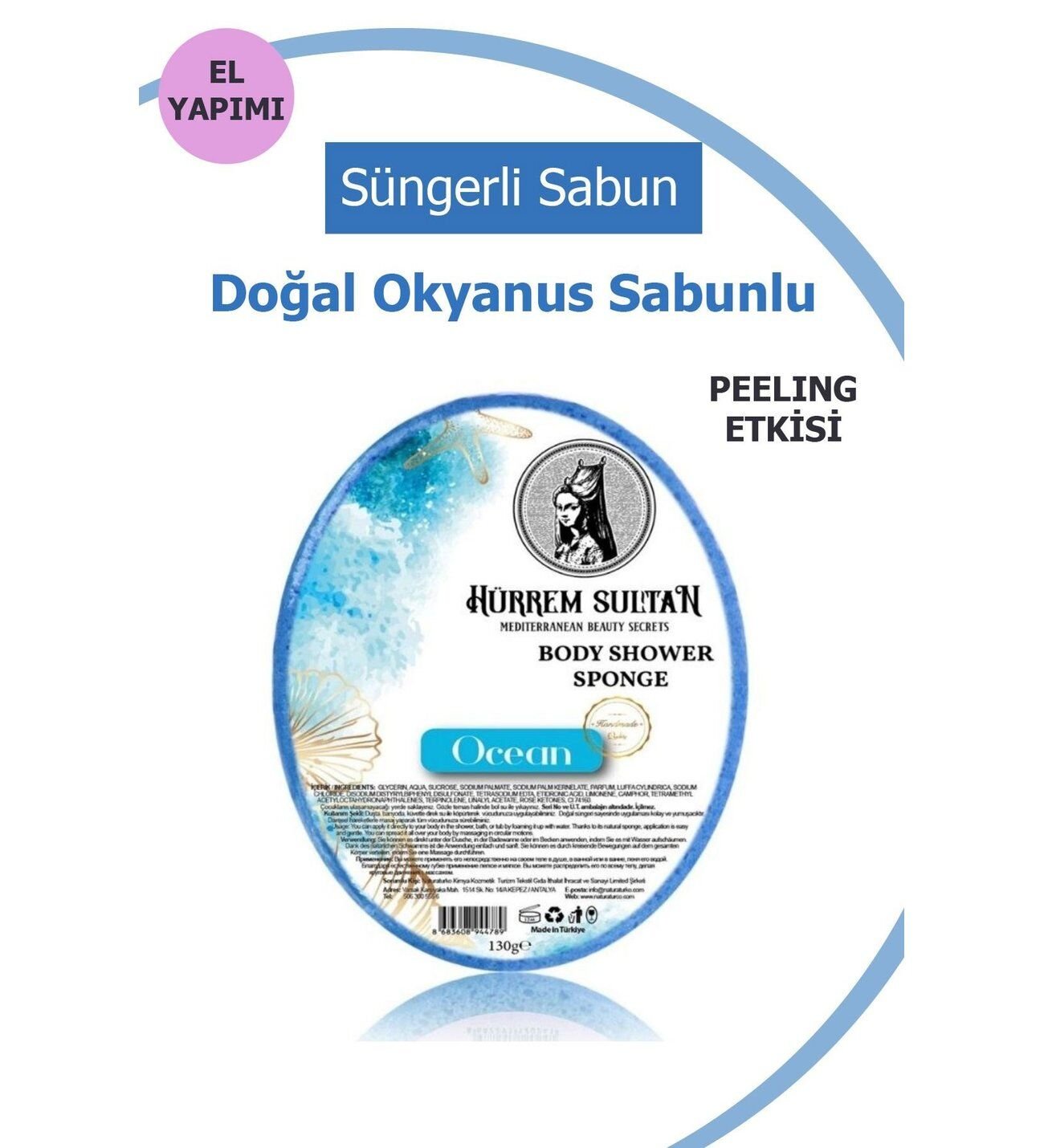 Hürrem Süngerli Sabun Okyanus 130 gr