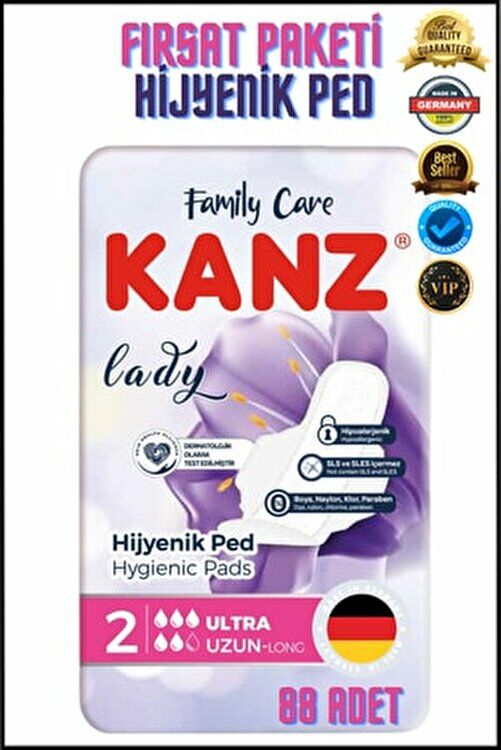 Kanz Lady Ultra Uzun Hijyenik Ped No: 2 22'li