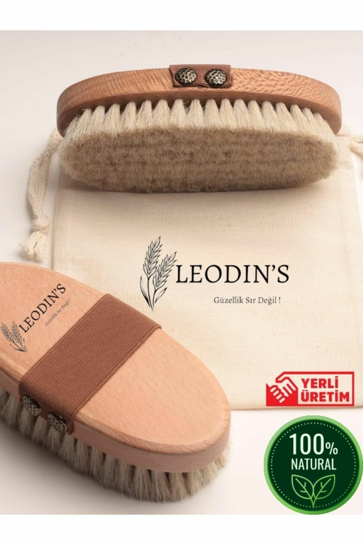 Leodin's %100 Doğal At Kılı Fırçası