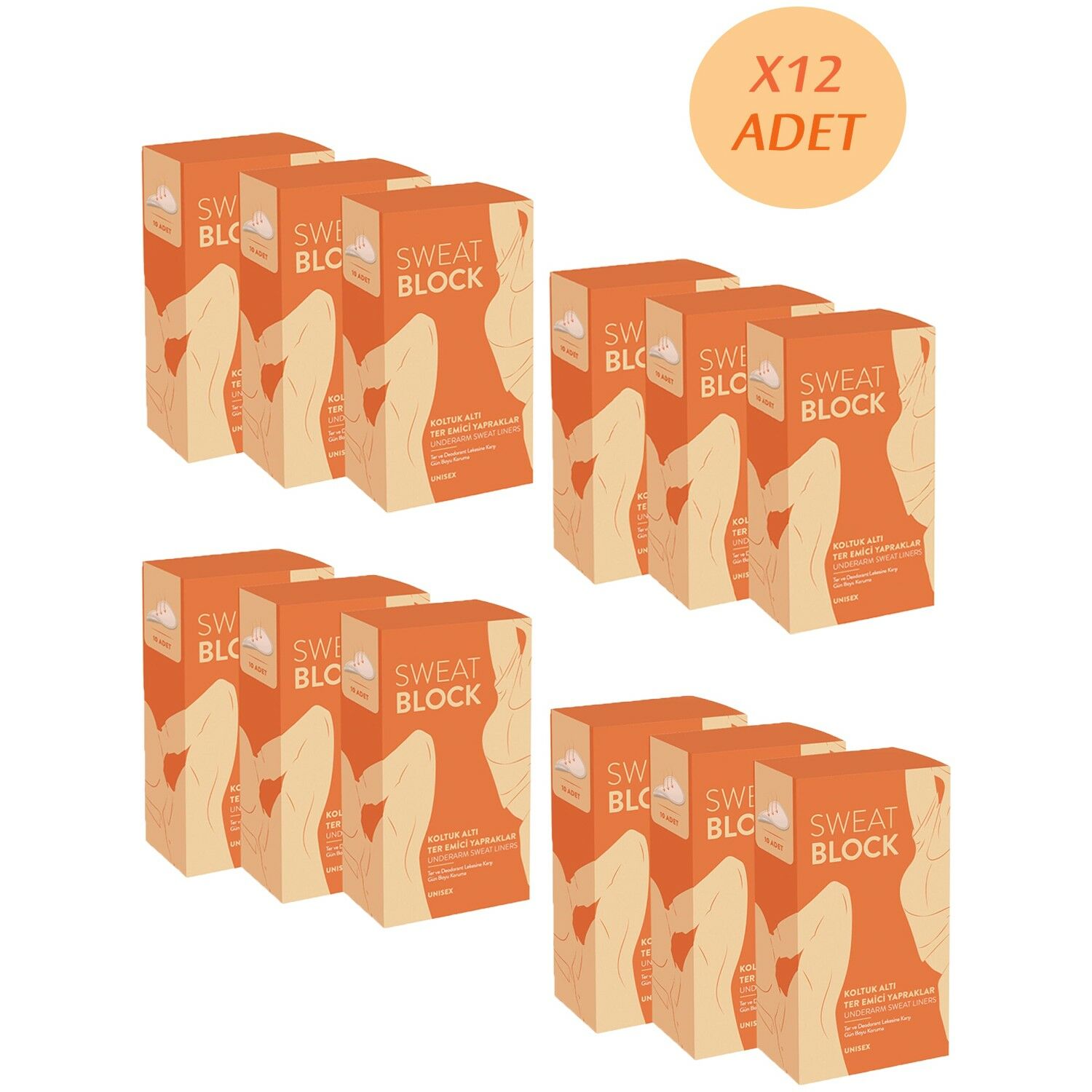 Sweat Block Koltuk Altı Ter Emici 10 Yaprak - 12 Adet