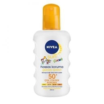 (KUTU HASARLI) Nivea Sun Kids Hassas Koruma Sprey 50+ Faktör 200ML