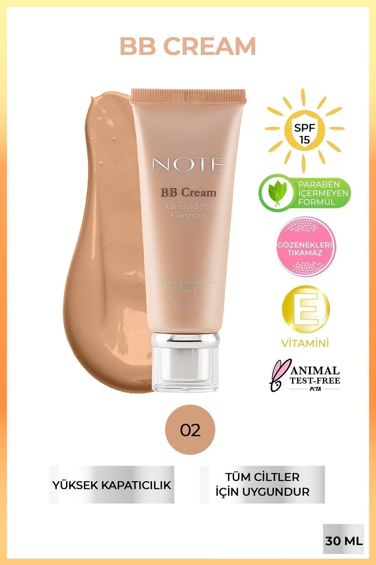 Note BB Krem 02 30 ml