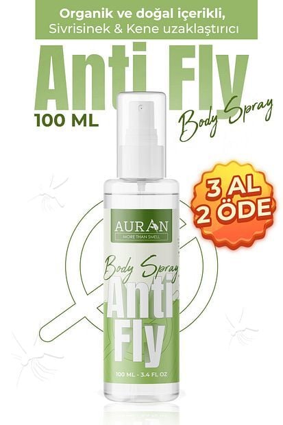Auran Anti Fly Bitkisel Kene Sinek Sivrisinek Spreyi 100 ml - 20 Adet Standlı