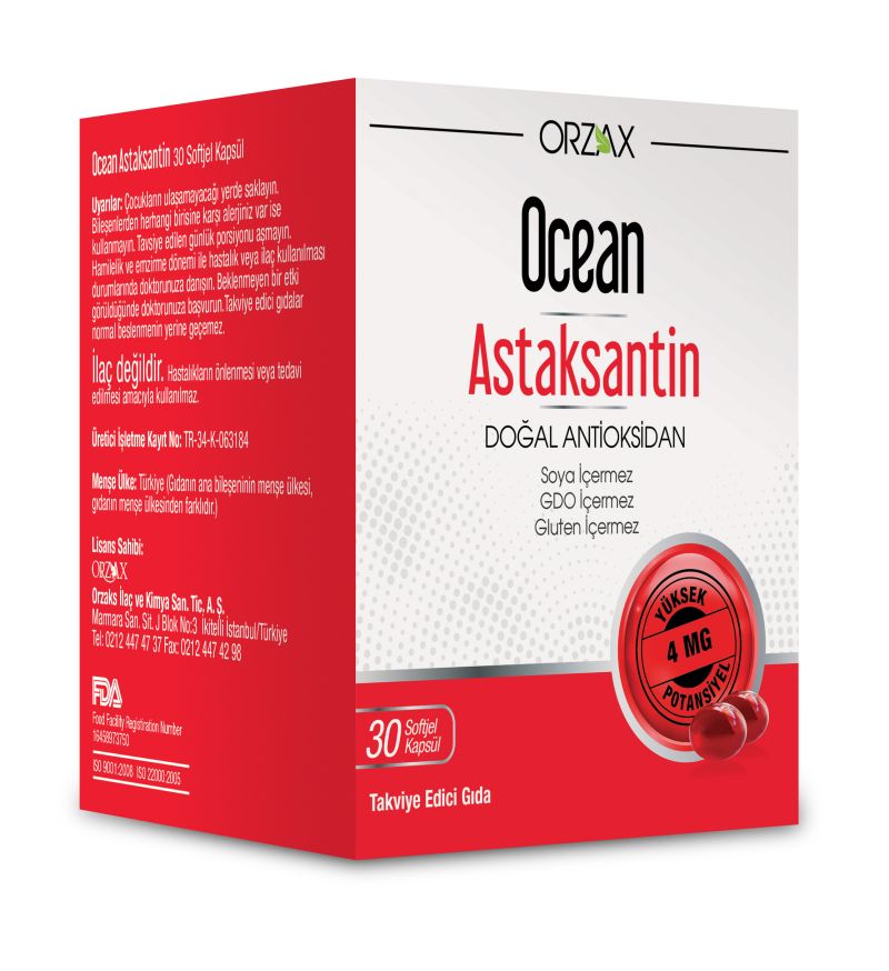 Ocean Astaksantin 30 Kapsül