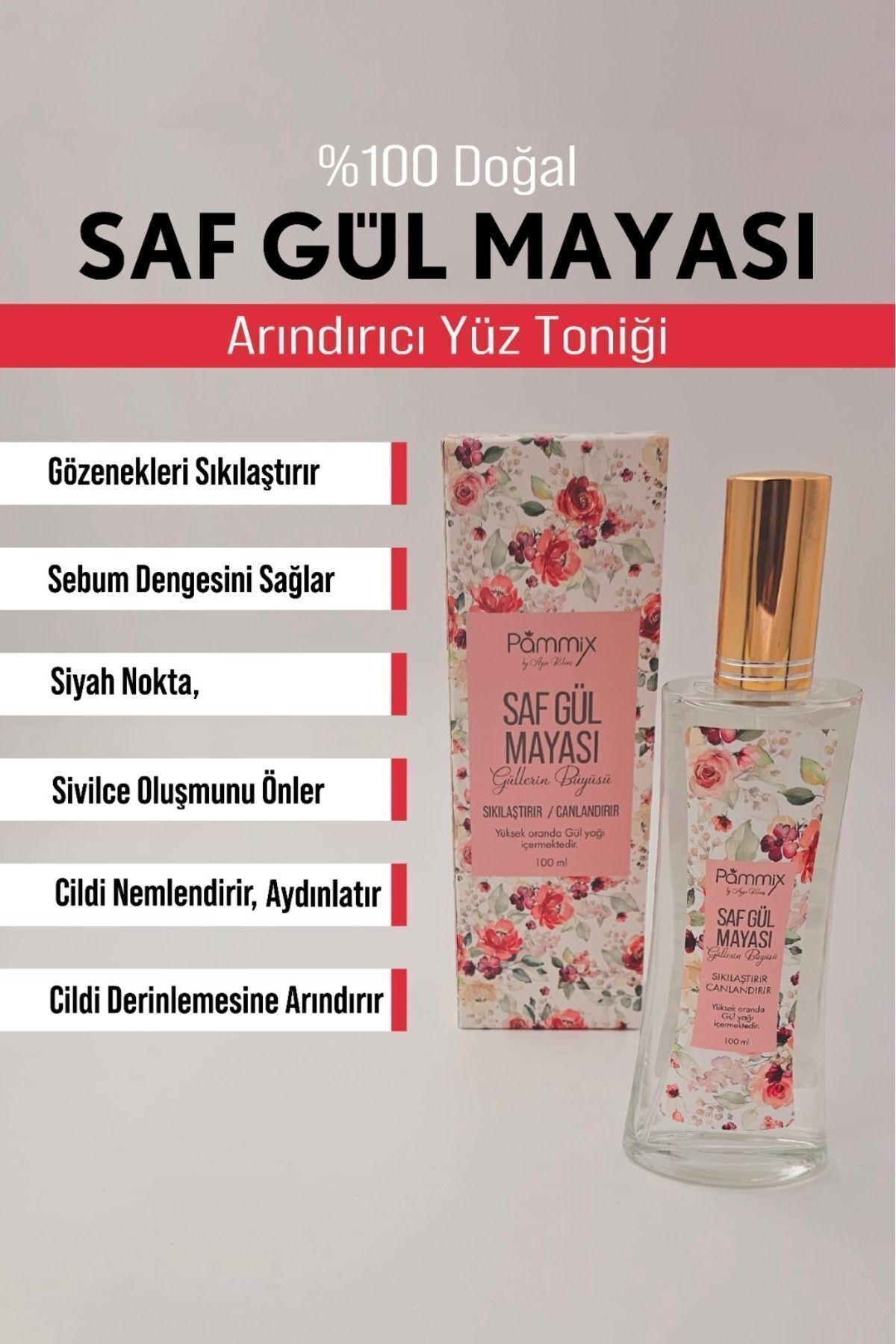 Pammix Saf Gül Mayası 100 ml