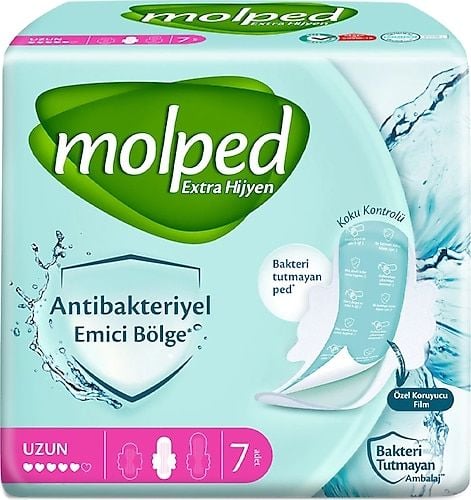 Molped Anti Bakteriyel Hijyenik Ped Uzun 7'li