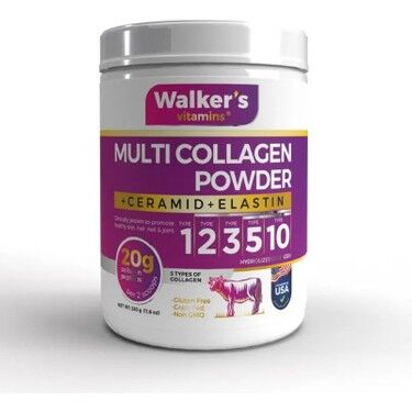 Walkers %100 Saf ve Doğal Ceramide Elastin Cranberry İçeren Çift Hidrolize Kolajen 330 gr