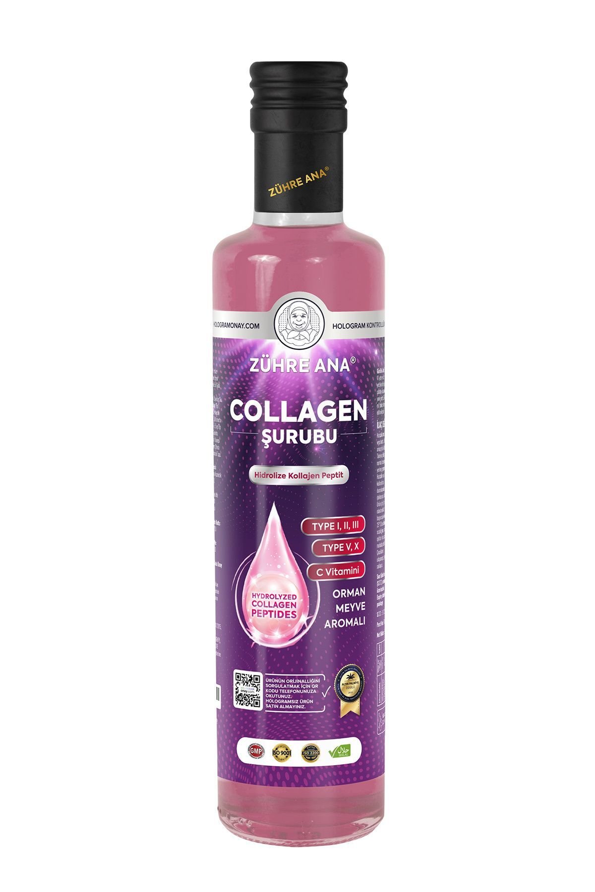 Zühre Ana 5 Tip Hidrolize Kolajen Peptit İçeren Collagen Şurubu 250 ml