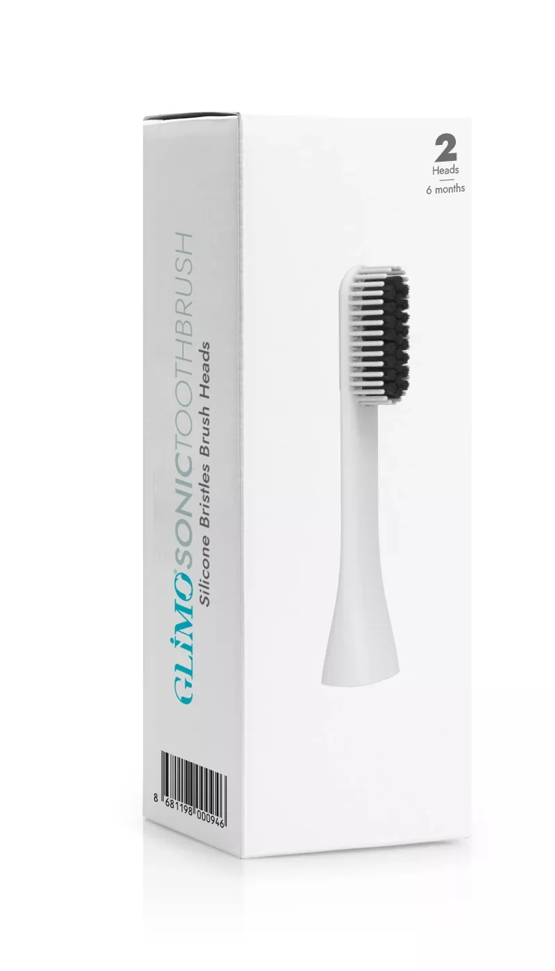 Glimo Silicone Head 2 Şarjlı Diş Fırçası Başlığı White