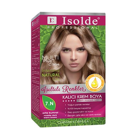ISOLDE BİTKİSEL SAÇ BOYASI 7.N ORTA KUMRAL