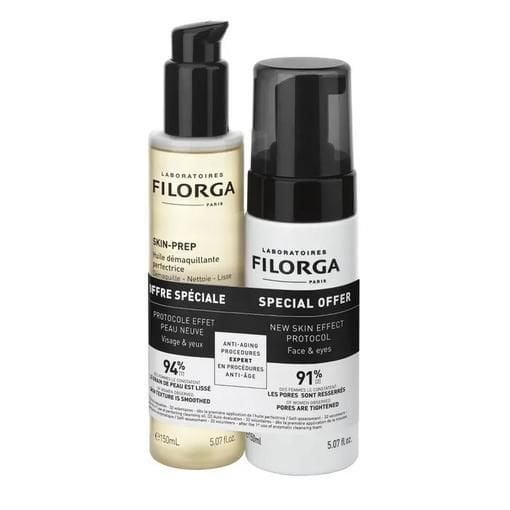 Filorga Offre Speciale Kofre Huile Demaquillante Perfectrice 150ml + Mousse Nettoyante Enzymatique 150ml
