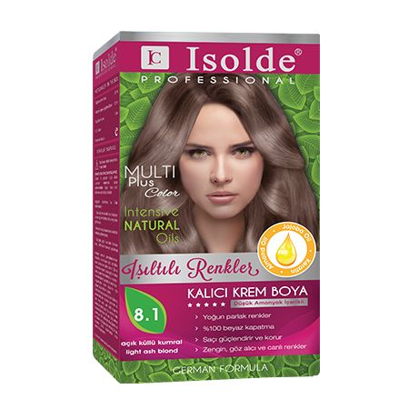 Zigavus Isolde Kalıcı Krem Saç Boyası 8.1 Açık Küllü Kumral