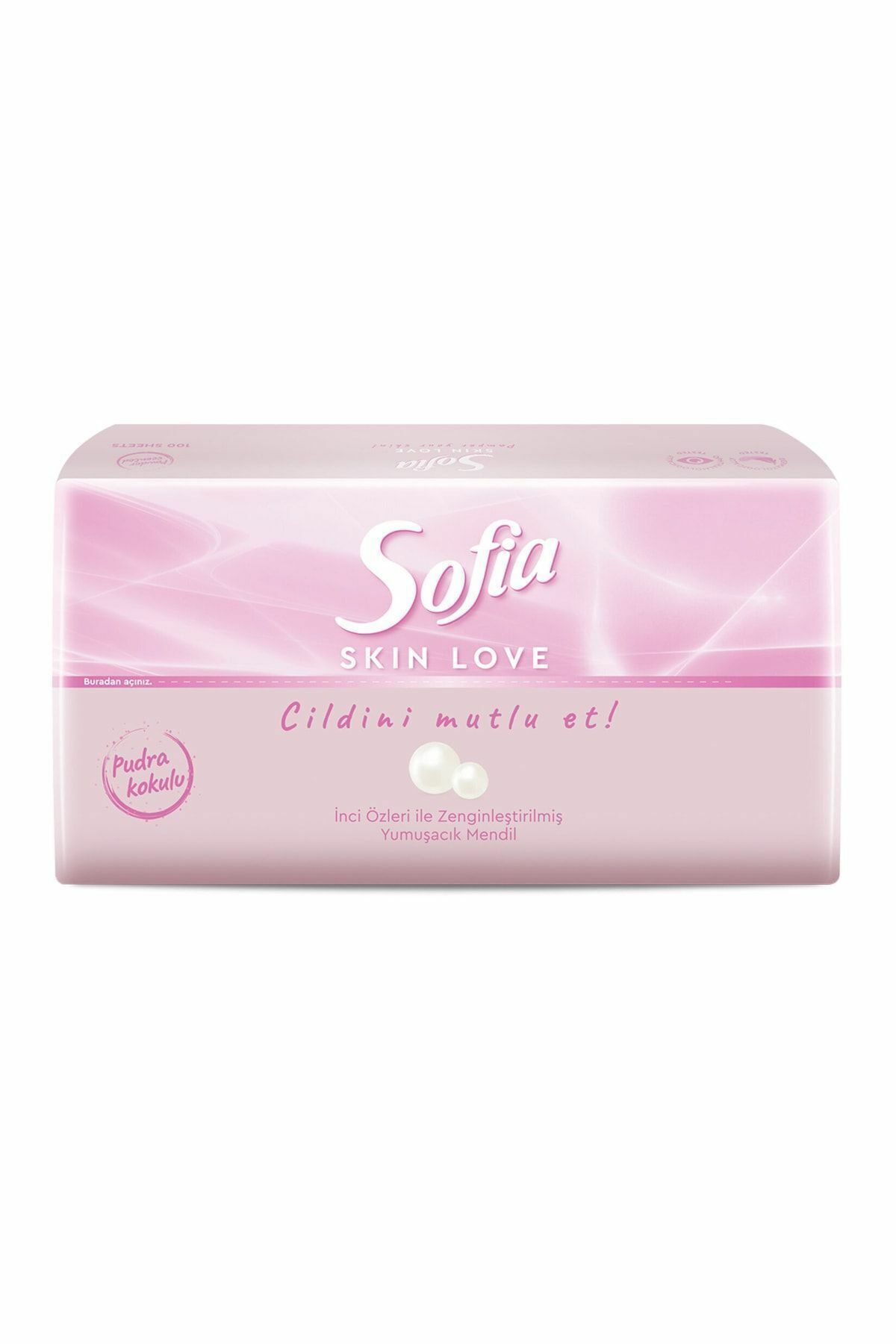 Sofia Skin Love Pudra Kokulu Makyaj Temizleme Mendili 100'lü