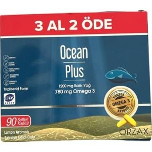 Ocean Plus Omega 1200 mg 90 Kapsül - 3 Al 2 Öde