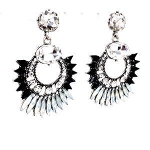Chn-0163-4 Zara Küpe Eskitme Gümüş