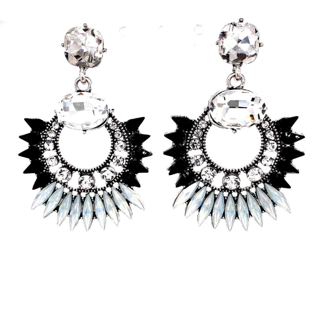 Chn-0163-4 Zara Küpe Eskitme Gümüş
