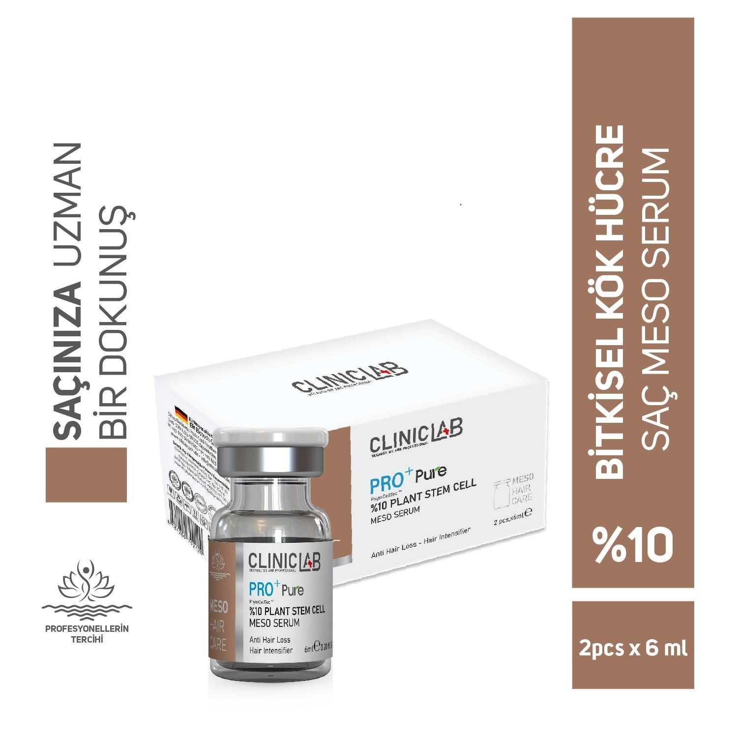 ClinicLab Pro+ Pure %10 Plant Stem Cell Meso Serum 6 ml 10'lu