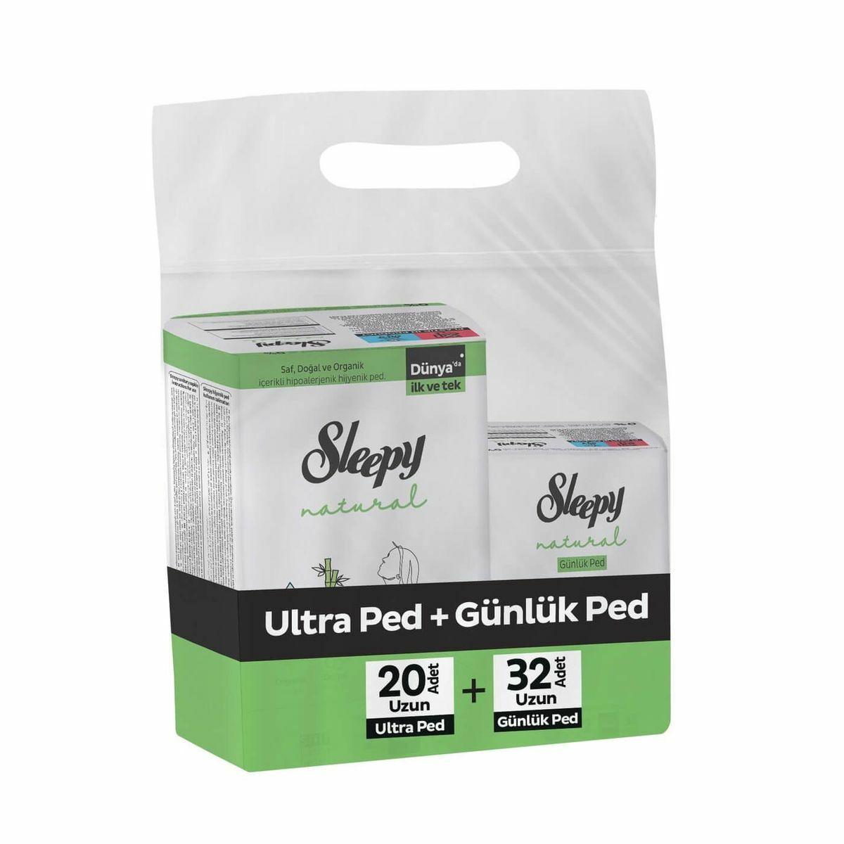 Sleepy Kadın Pedi Ultra Uzun 20'li + Günlük 32'li