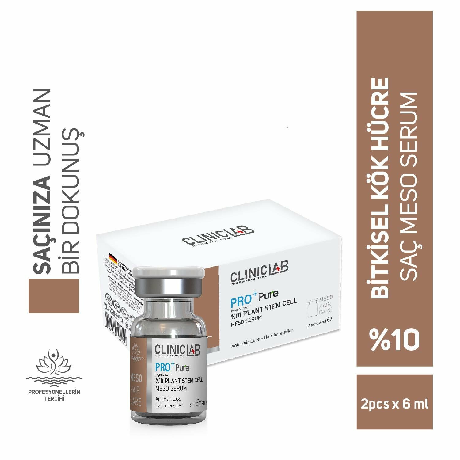 ClinicLab Pro+ Pure %10 Plant Stem Cell Meso Serum 6 ml 2'li