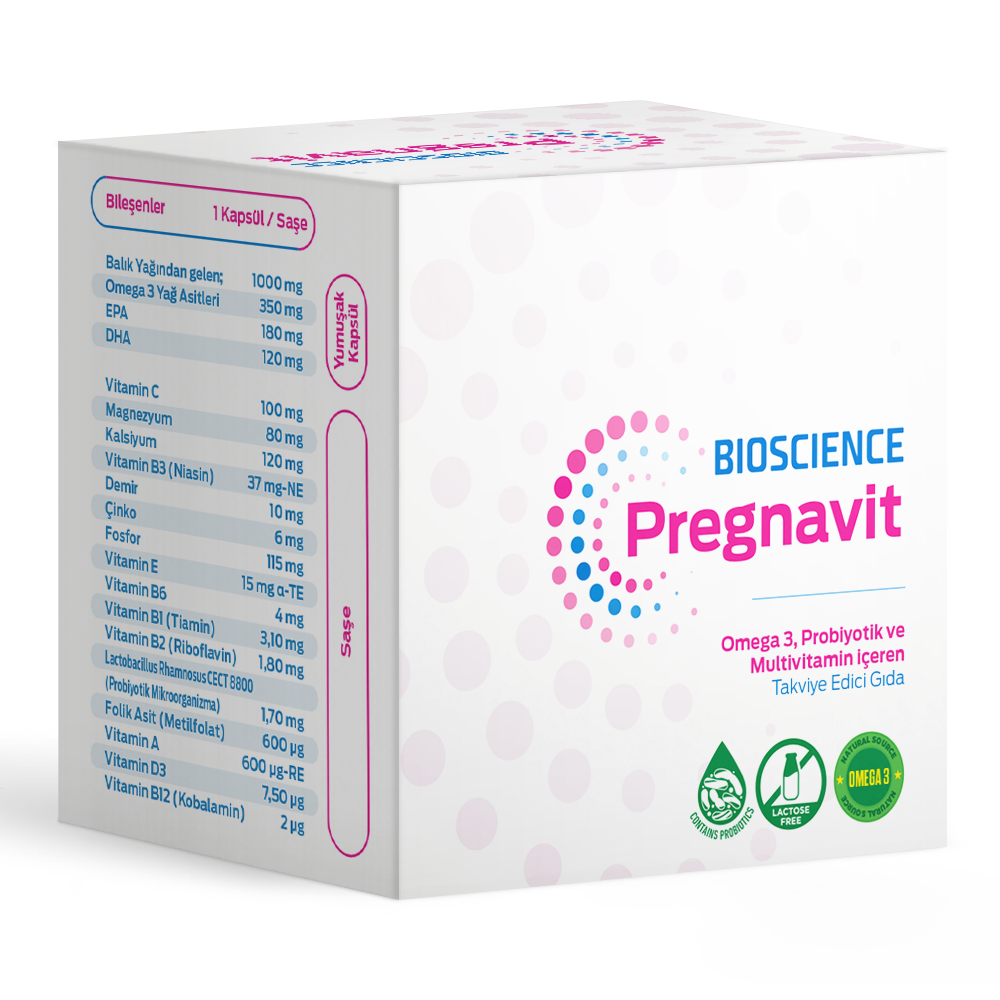 Bioscience Pregnavit Omega 3 Probiyotik ve Multivitamin 30 Kapsül