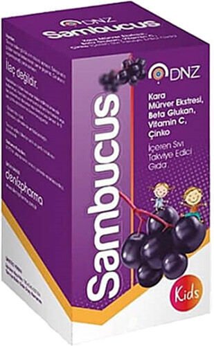 DNZ Sambucus Kara Mürver Şurup 125 ml - 24 Adet