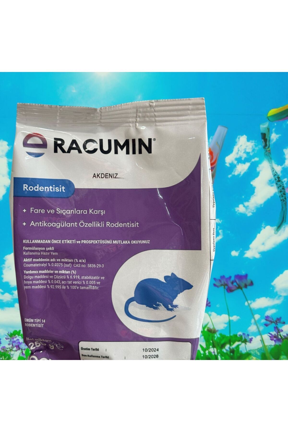 Envu Racumin Buğday Fare ve Sıçan Zehiri 250 gr