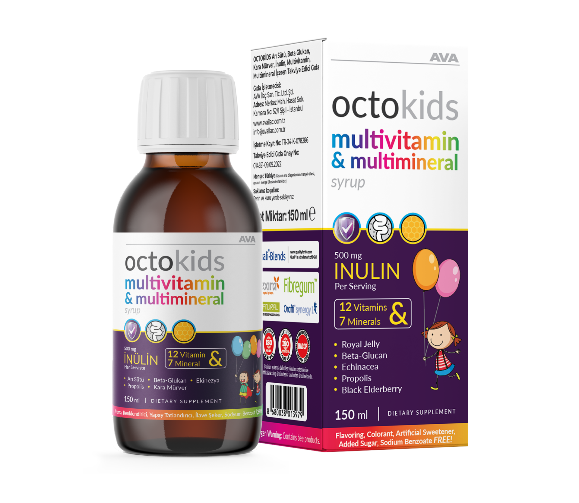 Octokids Multivitamin ve Multimineral 150 ml