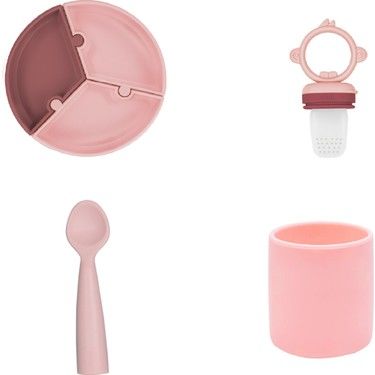 Oioi Beslenme Seti Puzzle - Tabak + Bardak + Kaşık + Meyve Emziği