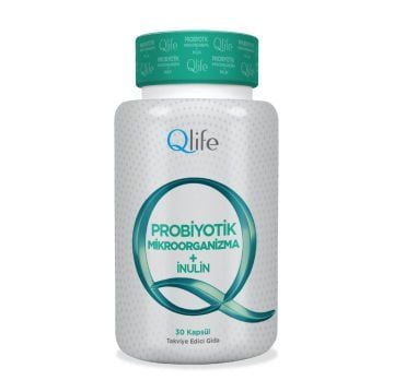 Qlife Probiyotik Mikroorganizma + İnulin 30 Kapsül