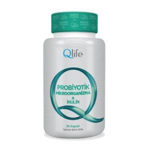 Qlife Probiyotik Mikroorganizma + İnulin 30 Kapsül
