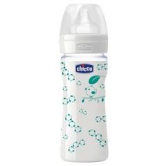 Chicco Silikon Uçlu Cam Biberon 240ml 0+ay