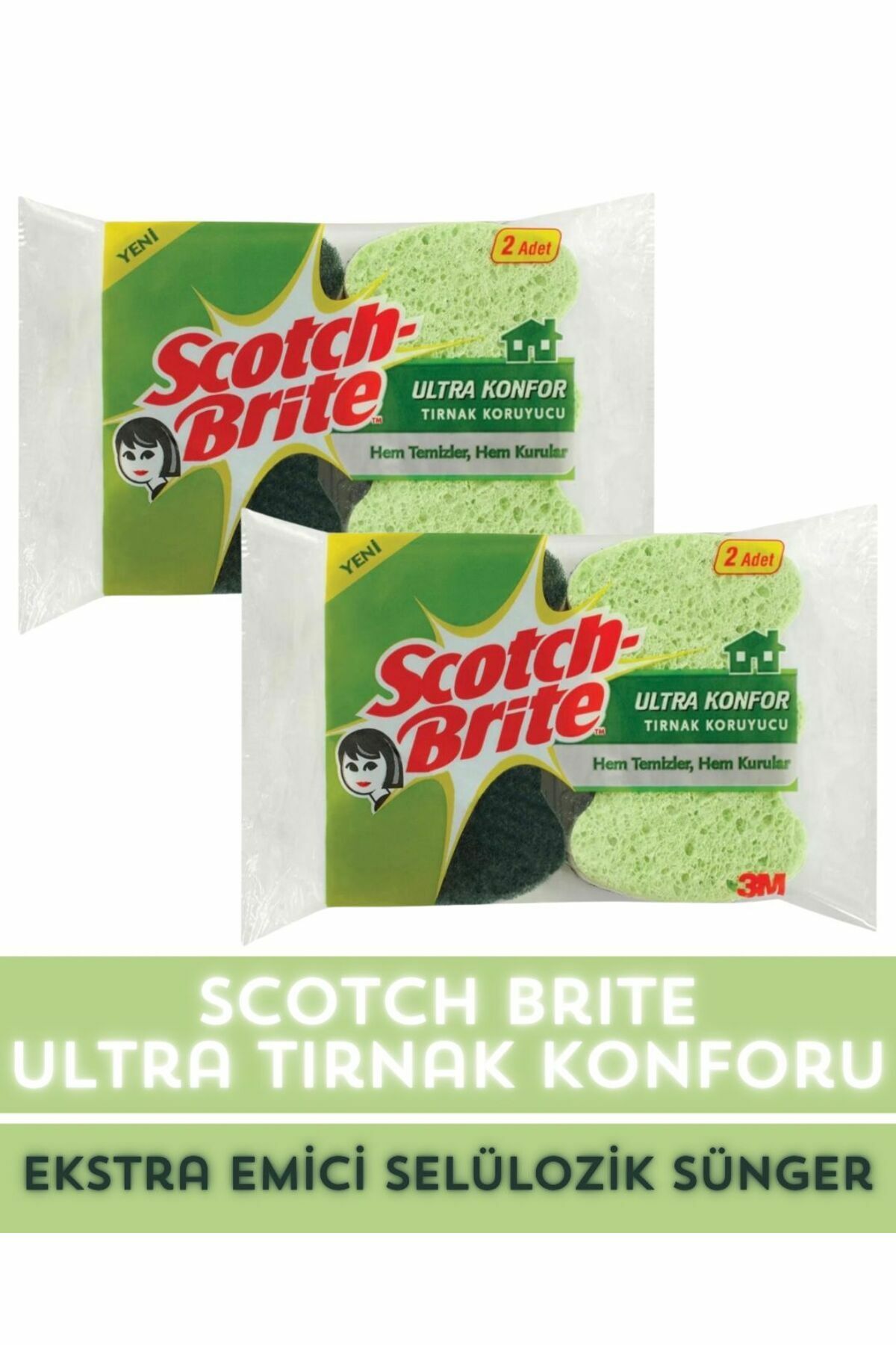 Scoth Brite Selülozik Tırnak Bakım Ultra Konfor Sünger 2'li