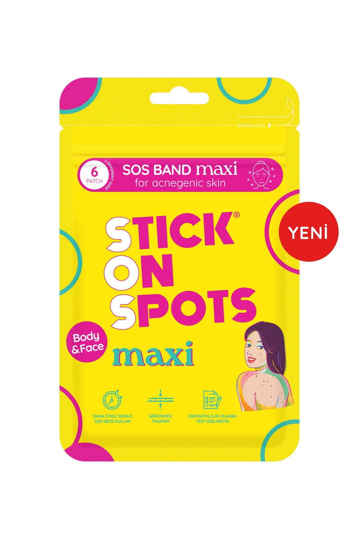 Stick On Spots Sos Band Maxi 6 Patch